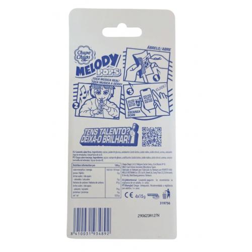 Льодяники Chupa Chups MELODY POPS 15 г 